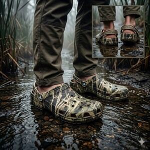 Crocs Classic Clog Mens 13 Advantage Max-4 HD Camo Realtree 12132 Slip On Shoes